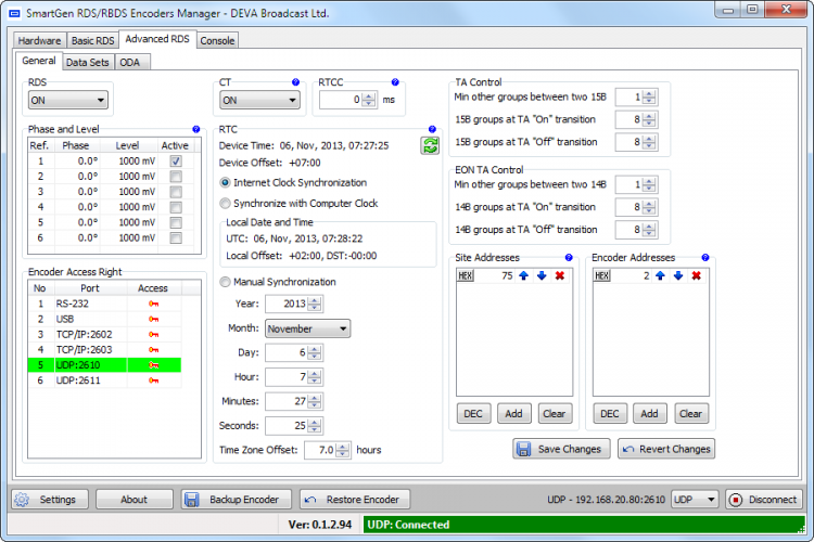 Deva SmartGen 5.0 RDS/RBDS Encoder 